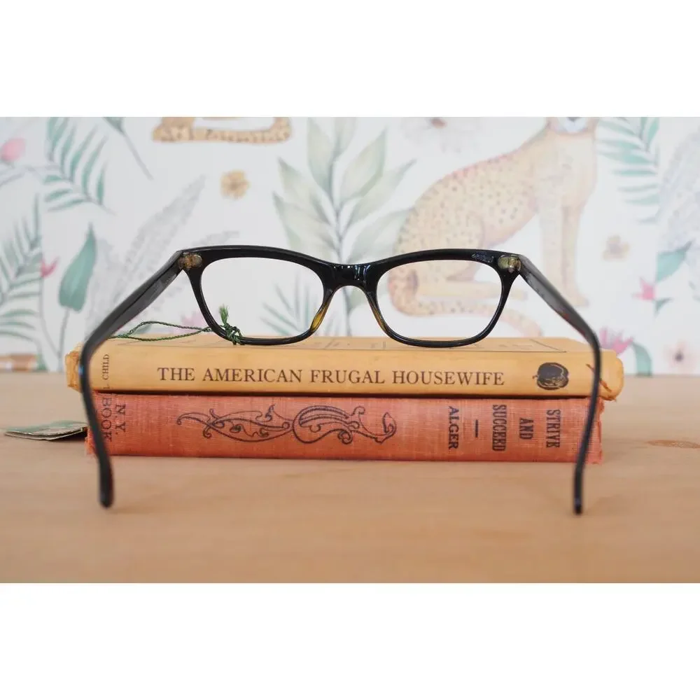 Vintage 1960s De Lotto Cat Eye Eyeglasses Italy Rockabilly Pin Up Retro MCM